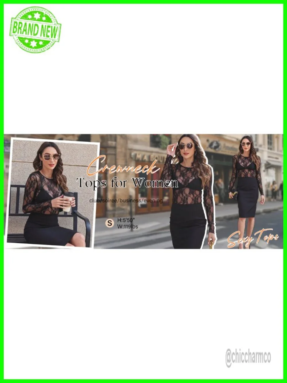 Womens Mesh Lace Long Sleeve Blouse Slim Fit See Through Top Layering